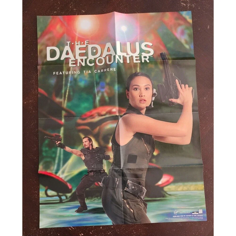 The Daedalus Encounter Big Box PC 3 Discs Manual Tia Carrere Includes Big Poster